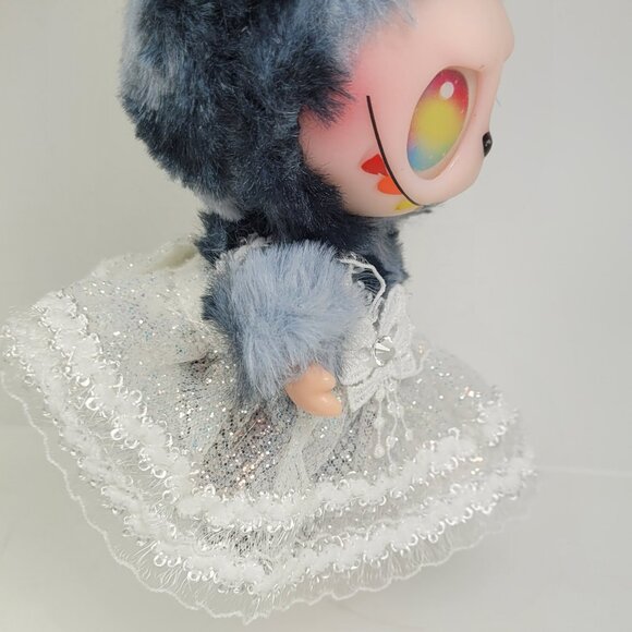 Labubu dress with bows and crown iridescent glitter No Doll - Picture 8 of 9